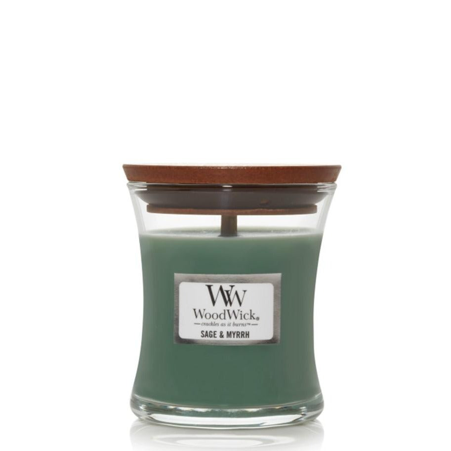 Woodwick Candle Fireside by Yankee Small Hourglass Jar 3.4 oz –