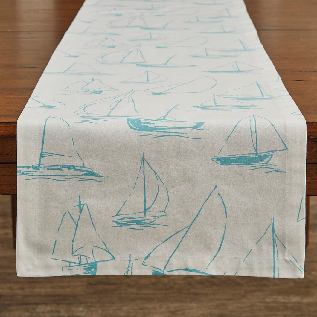 Sailboats Sky Table Runner - 72