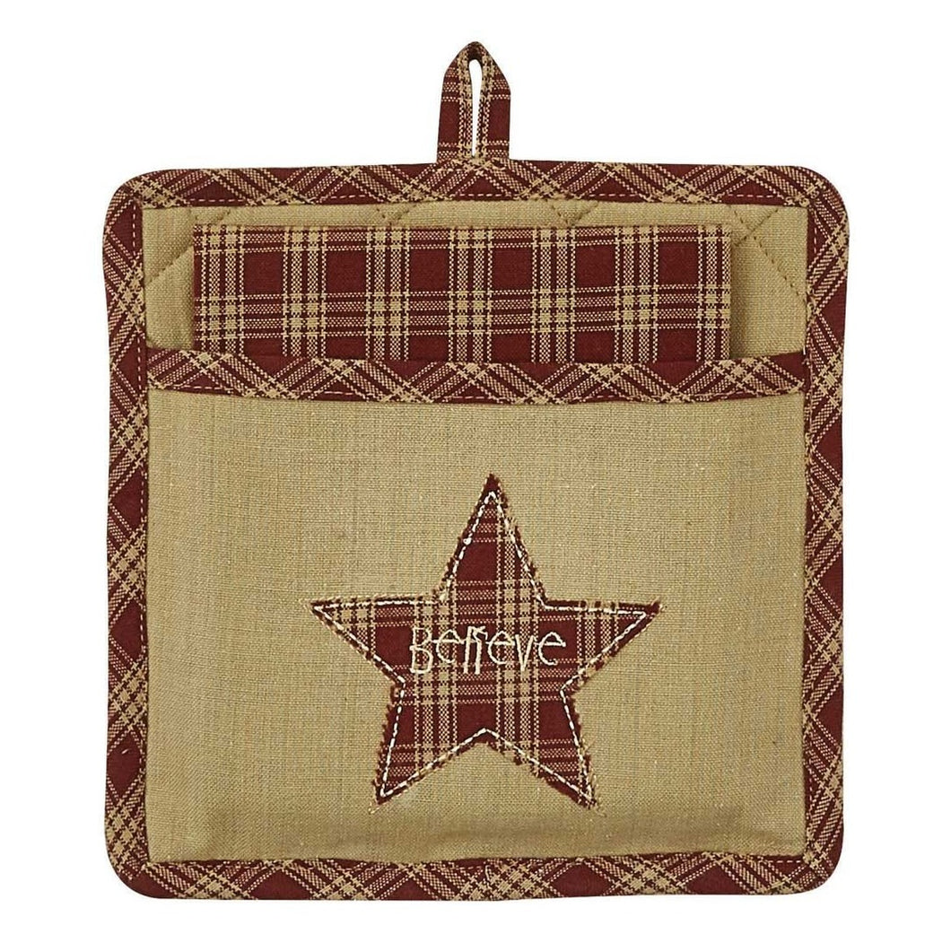 Believe Star Pocket Potholder Set