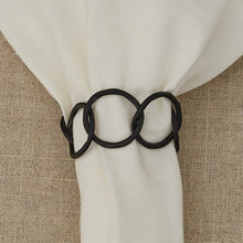 Load image into Gallery viewer, Circle Links Napkin Ring Black - Set of 4
