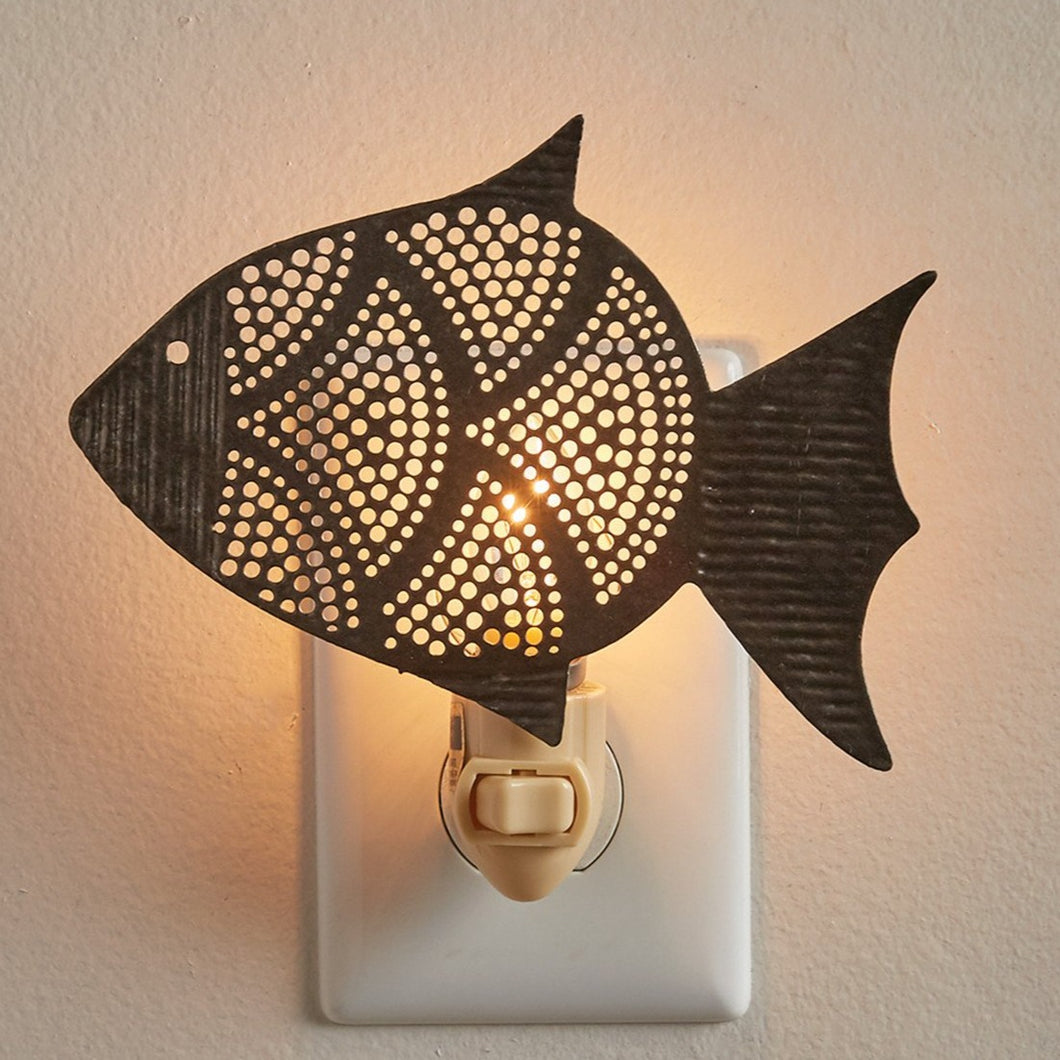 Galvanized Fish Night Light