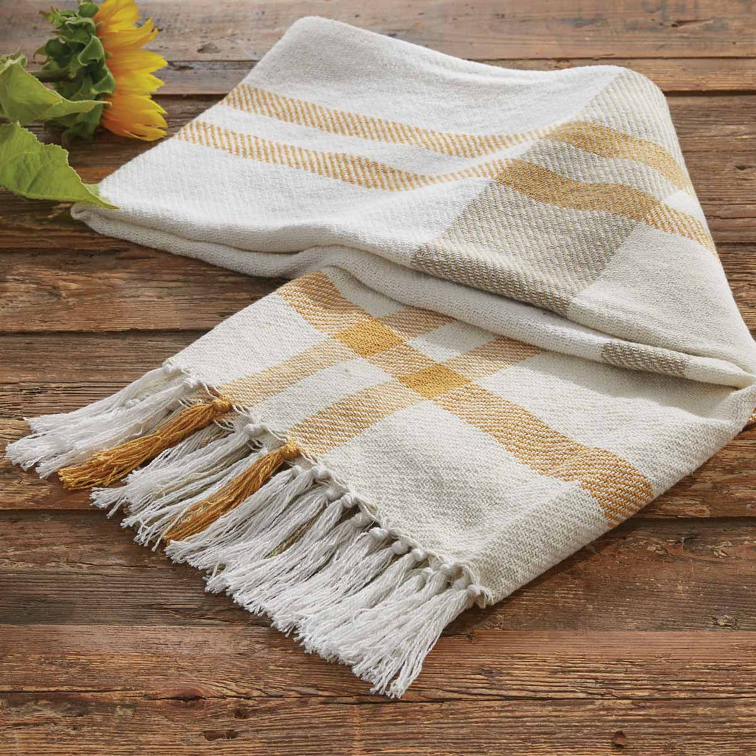 Sunflower Plaid Throw