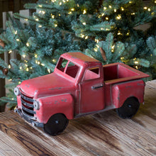 Load image into Gallery viewer, Vintage Red Metal Pick-Up Truck
