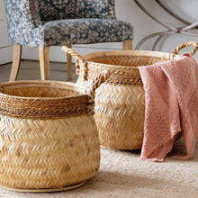 Load image into Gallery viewer, Natural Bamboo Lanai Baskets (Set of 3)
