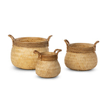 Load image into Gallery viewer, Natural Bamboo Lanai Baskets (Set of 3)
